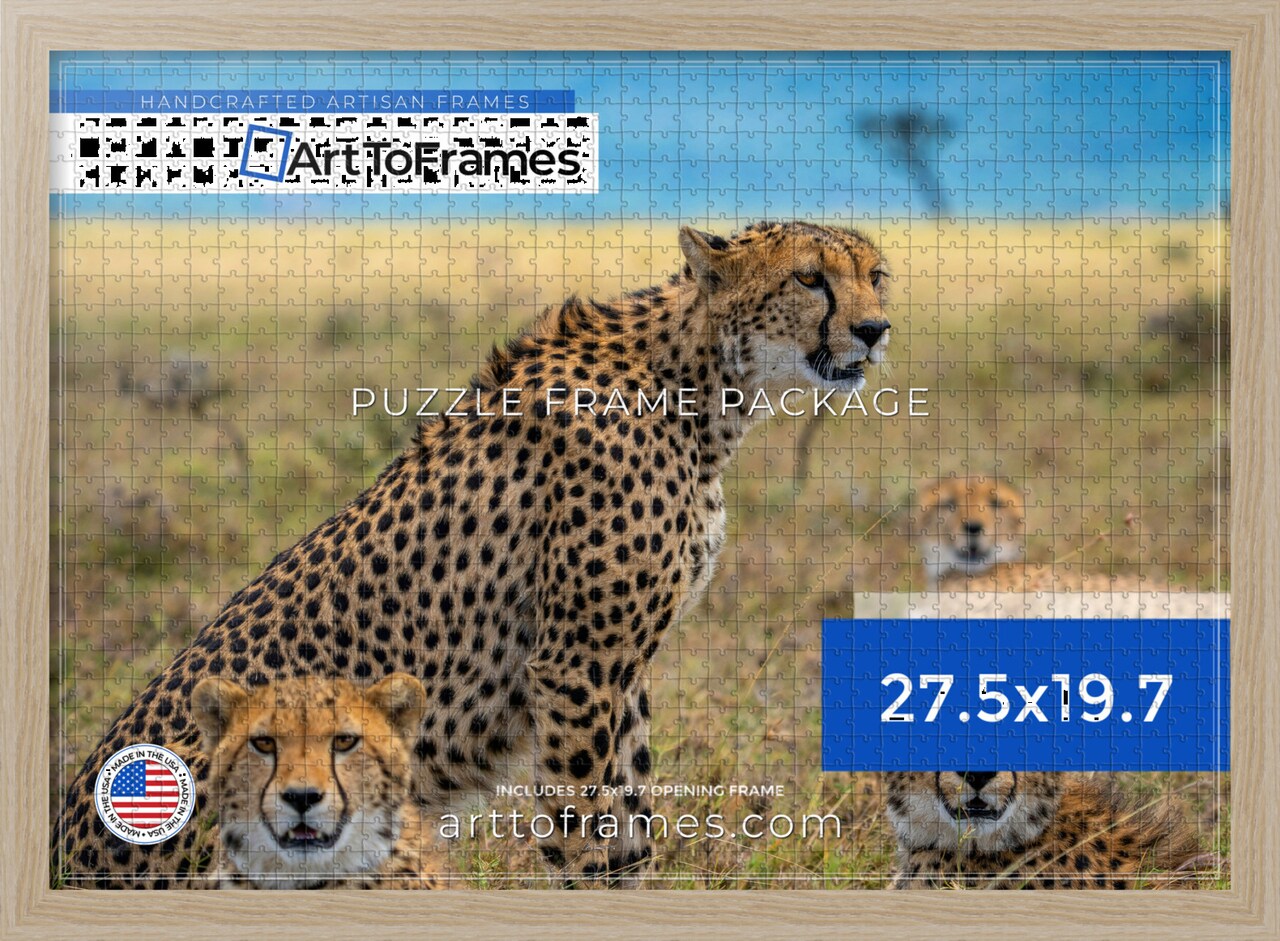 ArtToFrames 27.5x19.7 INCH / 70x50 CM Puzzle Frame for 1000 piece Puzzles.This 1.25 Inch Custom MDF Frame for Puzzles Comes with Economy Acrylic, Available in Multiple Colors